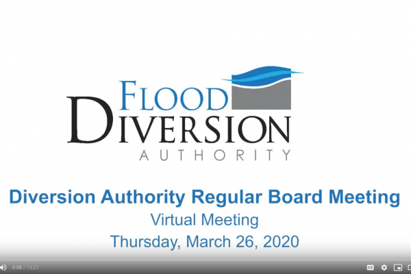 Diversion Board Meeting Video – March 26, 2020