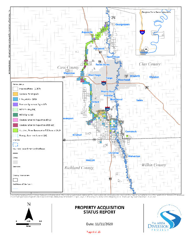 November 2020 Property Acquisition Status Map - Metro Flood Diversion ...