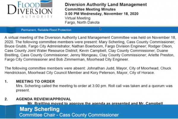Diversion Land Management Committee Meeting – December 16, 2020