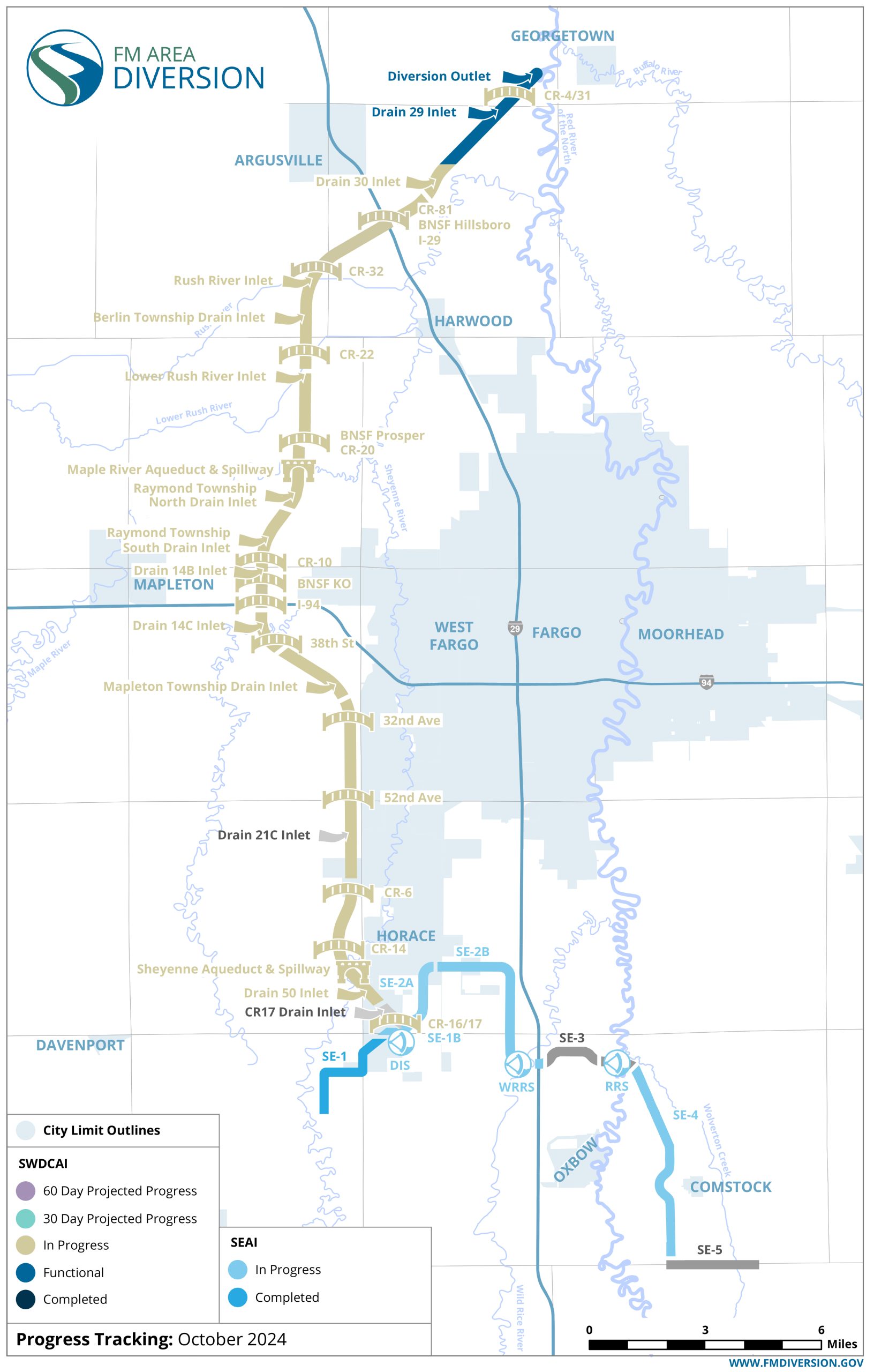 FM Area Diversion October Construction Update | Metro Flood Diversion ...